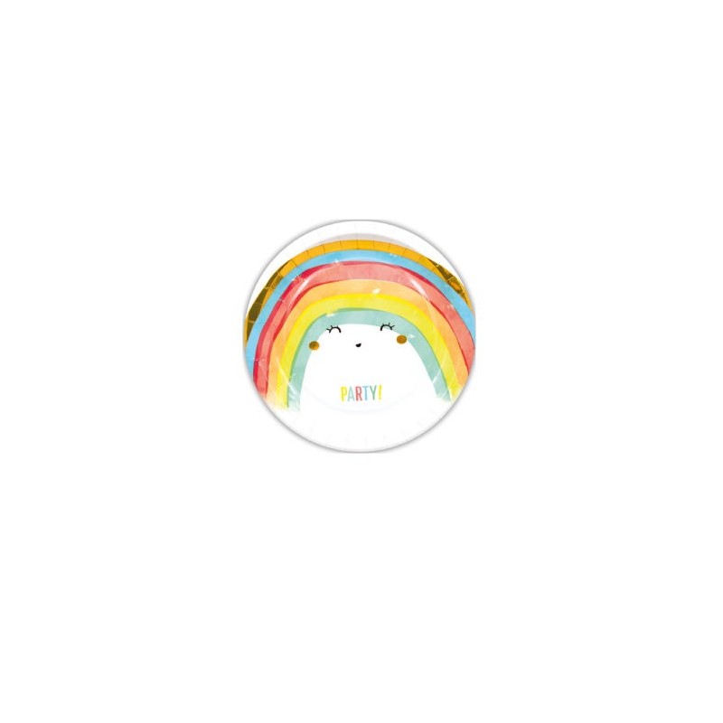 P/8 Plato 23Cm Rainbow Party