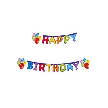 Guirn.Globos Happy Birthday