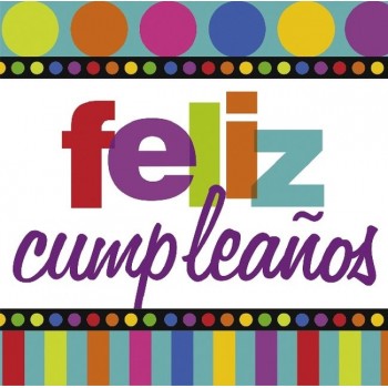 P/16 Serv.Feliz Cumple Dots&St