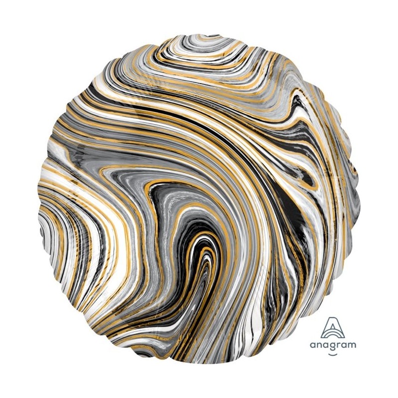 Globo Circulo Marblez Negro