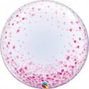 Globo 24"Burbuja Confetti Rosa