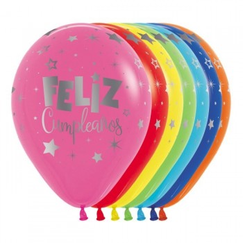 B/12 Globo Feliz Cumple Metal