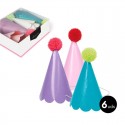 P/6 Gorro Glitter C/Pompon P/6 Gorro Glitter C/Pompon