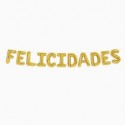 Guirn.Globos"Felicidades"Oro Guirn.Globos"Felicidades"Oro