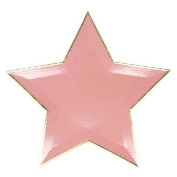 P/6 Plato Esrella Rosa 27X27