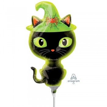 GLOBO PALO GATO NEGRO Y VERDE