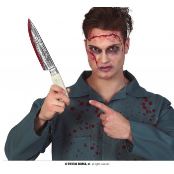 CUCHILLO COCINA C/SANGRE 33CM