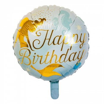 GLOBO 18"SIRENA HAPPY BDAY