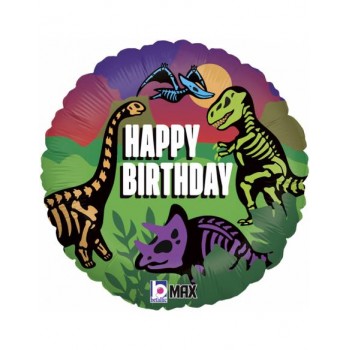 GLOBO 18"DINOSAURIOS HAPPY BDA