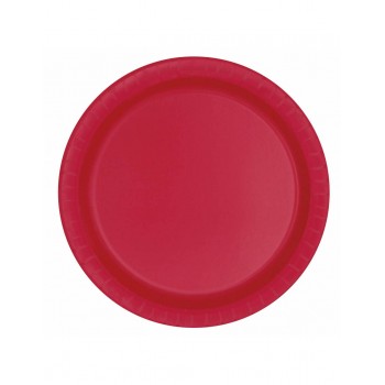 P/8 PLATO 23CM ROJO
