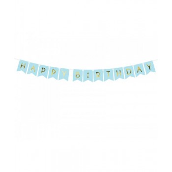 BANDERIN AZUL HAPPY BDAY 175CM