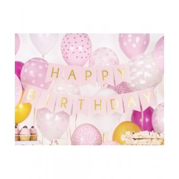 BANDERIN ROSA HAPPY BDAY 175CM