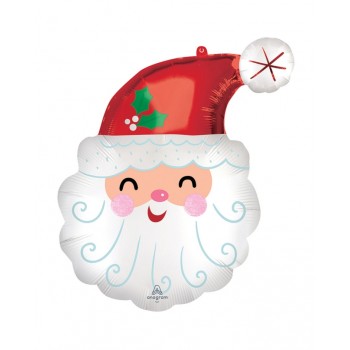 GLOBO CABEZA PAPA NOEL SATIN