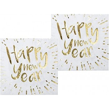 P/12 SERV.HAPPY NEW YEAR ORO