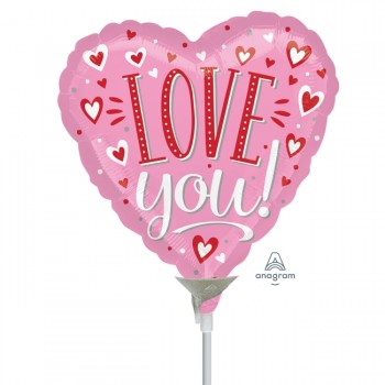 GLOBO PALO LOVE YOU ROSA