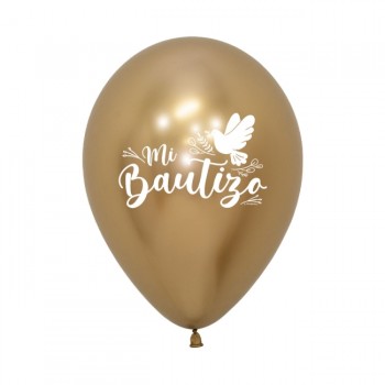 B/12 GLOBO REFLEX ORO BAUTIZO