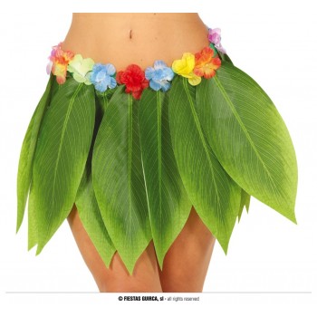 FALDA HAWAIANA HOJAS VERDES