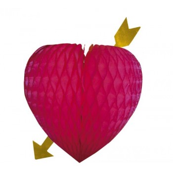 CORAZON ROJO C/FLECHA 40CM