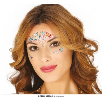 ADHESIVO FACIAL GEMAS COLORES