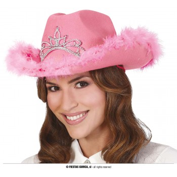 SOMBRERO COWBOY ROSA BOA