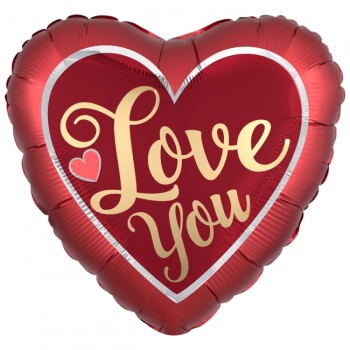 GLOBO 32" CORAZON ROJO LOVE U