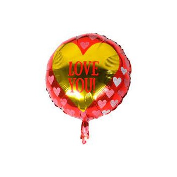 GLOBO 18"LOVE YOU CORAZON ORO