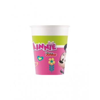 P/8 VASO MINNIE ROSA PAPEL