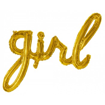 GLOBO LETRAS"GIRL"ORO