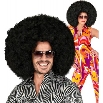 PELUCA AFRO GIGANTE NEGRA
