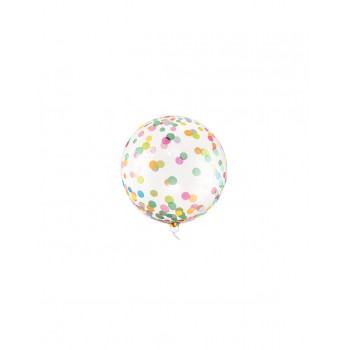 GLOBO ORBZ TRANSP.CONFETTI MUL