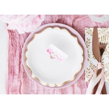 P/6 PLATO 18CM PORCELANA ORO