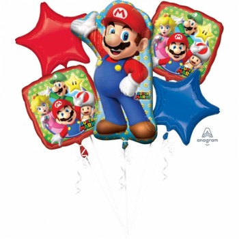 BOUQUET GLOBOS SUPER MARIO
