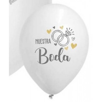 GLOBO LATEX 12"NUESTRA BODA
