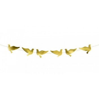 GUIRN.PALOMAS ORO 86CM