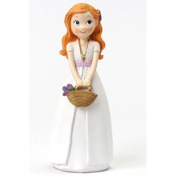 FIGURA NIÑA COMUNION CESTA FLO