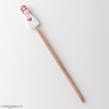 LAPIZ NIÑA COMUNION CESTA FLOR