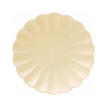 P/8 PLATO FLOR 18CM VAINILA