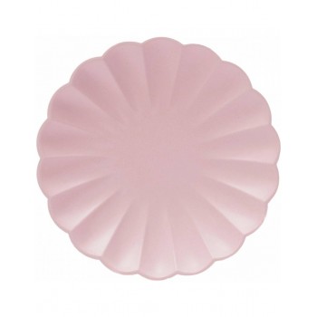 P/8 PLATO FLOR 18CM ROSA PASTE