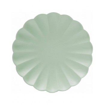 P/8 PLATO FLOR 23CM VERDE PAST