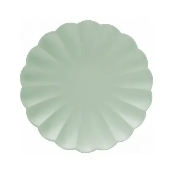 P/8 PLATO FLOR 23CM VERDE PAST