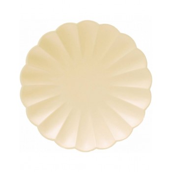 P/8 PLATO FLOR 23CM VAINILLA