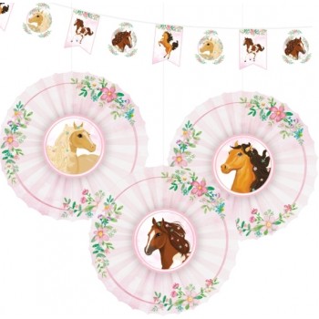 KIT DECORACION CABALLOS FLORES