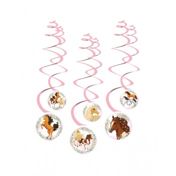 P/6 DECO ESPIRAL CABALLOS FLOR