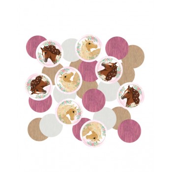 CONFETTI PAPEL CABALLOS FLORES