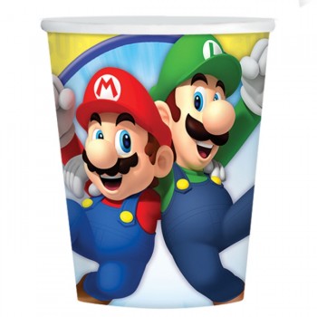 P/8 VASOS  SUPER MARIO 25CL
