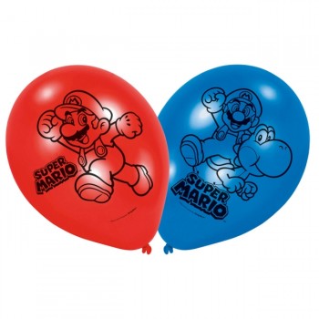 P/6 GLOBOS 9" SUPER MARIO