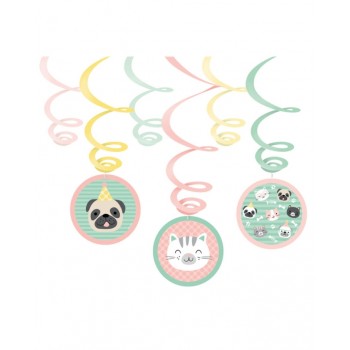 P/6 DECO ESPIRAL PERROS Y GATO