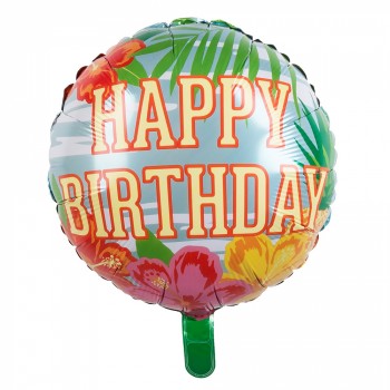 GLOBO 18"PARADISE HAPPY BDAY