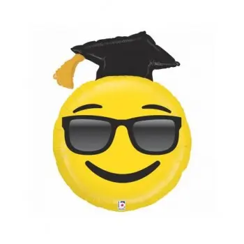 GLOBO EMOJI GRADUADO 95CM
