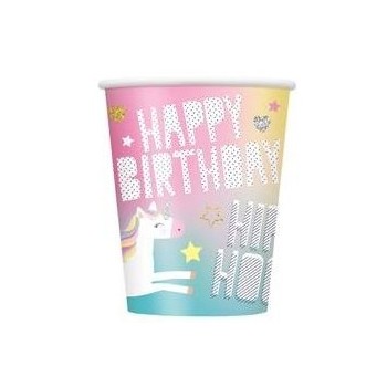 P/8 VASO H.B.UNICORNIO PAPEL